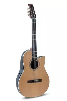 Акустическая гитара Ovation CS24C-4 Celebrity Traditional Mid-Depth Cutaway Lyrachord Body Solid Cedar Top 6-String Nylon Classical Acoustic-Electric Guitar