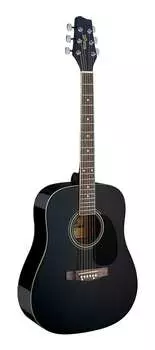 Акустическая гитара Stagg Black European Dreadnought Acoustic Guitar
