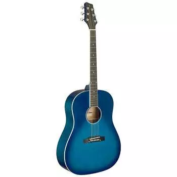 Акустическая гитара Stagg Dreadnought Full Size Student Acoustic Guitar - Trans Blue