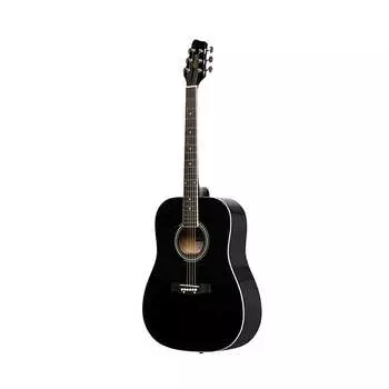 Акустическая гитара Stagg SA20DLHBK Black dreadnought acoustic guitar with basswood top, left-handed model