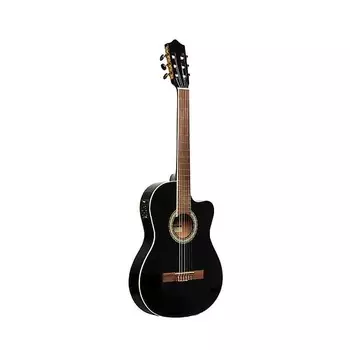 Акустическая гитара Stagg SCL60 TCE-BLK Spruce Top Nato Neck Classical Cutaway 6-String Acoustic-Electric Guitar