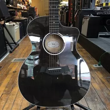 Акустическая гитара Taylor 214ce DLX LTD Lutz Spruce/Big Leaf Maple Grand Auditorium Acoustic-Electric Trans Grey w/Hard Case