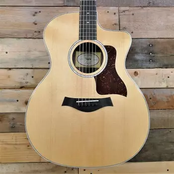 Акустическая гитара Taylor 214ce DLX Rosewood Grand Auditorium - ES2 Electronics 2022 - Natural - With Hardshell Case