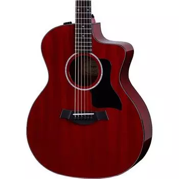Акустическая гитара Taylor 224CE DLX LTD Acoustic Electric Guitar - Trans Red