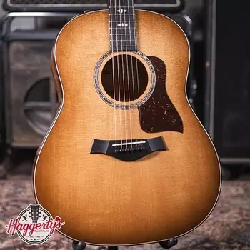 Акустическая гитара Taylor 517e Grand Pacific Acoustic/Electric Guitar - Tobacco Sunburst with Deluxe Hardshell-Western Floral Case