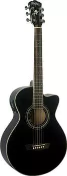 Акустическая гитара Wahsburn Festival EA10B Petite Jumbo Cutaway Acoustic-Electric Guitar - BLACK