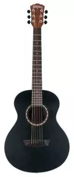 Акустическая гитара Washburn AGM5BMK | G-Mini 5 Apprentice Series 7/8 Size Acoustic Guitar w/ Gig Bag, Black Matte. New with Full Warranty!