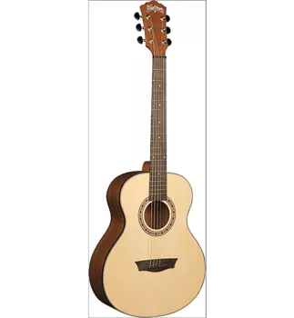 Акустическая гитара Washburn AGM5K Apprentice Series 7/8 Size G-Mini Spruce Top Mahogany Neck 6-String Acoustic Guitar w/Gig Bag