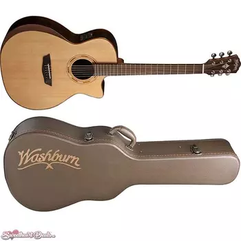 Акустическая гитара Washburn Comfort Series | WCG20SCE Acoustic Electric Guitar with Case