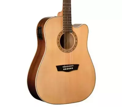Акустическая гитара Washburn D7SCE Harvest Dreadnought Cutaway Acoustic Guitar. Natural Gloss