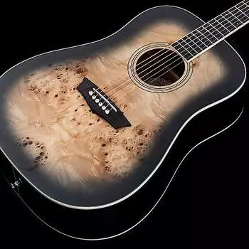 Акустическая гитара Washburn DFBDB Deep Forest Dreadnought Poplar Burl-Blend Top Mahogany Neck 6-String Acoustic Guitar