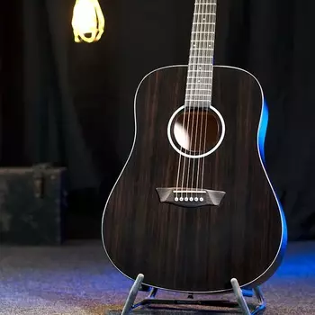 Акустическая гитара Washburn DFED Deep Forest Ebony Ace Stripe Wood Top Mahogany Neck 6-String Acoustic Guitar
