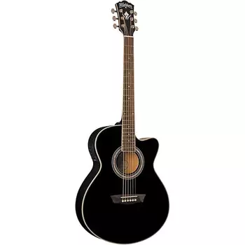 Акустическая гитара Washburn EA12B Festival Series Mini Jumbo Cutaway Basswood Top 6-String Acoustic-Electric Guitar