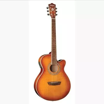 Акустическая гитара Washburn EA15ITB | Festival Series Mini Jumbo with Electronics, Ice Tea Burst. New with Full Warranty!