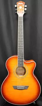 Акустическая гитара Washburn Festival EA15 Mini Jumbo Acoustic-Electric Guitar Iced Tea Burst