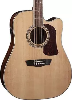 Акустическая гитара Washburn Guitars Heritage Dreadnaught Cutaway Acoustic/Electric Guitar - D10SCE