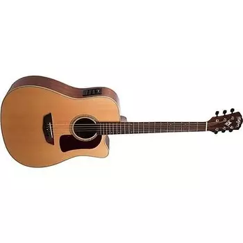 Акустическая гитара Washburn Heritage 100 Series HD100SWCEK Dreadnought Acoustic Electric Guitar, Rosewood Fretboard, Gloss Natural