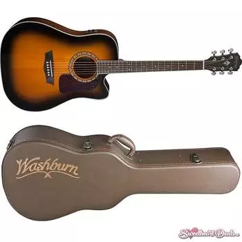 Акустическая гитара Washburn Heritage 10 Series | HD10SCETB Acoustic Electric Guitar