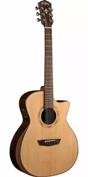 Акустическая гитара Washburn WCG20SCE Comfort Series Grand Auditorium Cutaway Solid Sitka Spruce Top Satin Mahogany Neck 6-String Acoustic Guitar