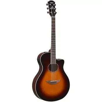 Акустическая гитара Yamaha APX600 Thin-Line Acoustic-Electric Guitar Cutaway Old Violin Sunburst