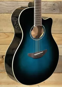 Акустическая гитара Yamaha APX600 Thinline Acoustic/Electric Guitar Oriental Blue Burst