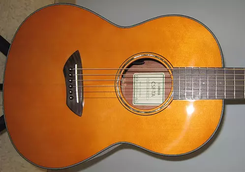 Акустическая гитара Yamaha CSF-TA TransAcoustic Parlor Guitar w/Gig Bag Vintage Natural Gloss Chorus, Reverb without an Amp