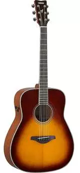 Акустическая гитара Yamaha FG-TA TransAcoustic Dreadnought Acoustic Guitar, Brown Sunburst