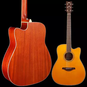 Акустическая гитара Yamaha FGC-TA TransAcoustic Dreadnought Guitar, Vintage Tint 4lbs 14.5oz