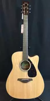 Акустическая гитара Yamaha FGX800C Solid Top Cutaway Acoustic-Electric Guitar Gloss Natural Finish