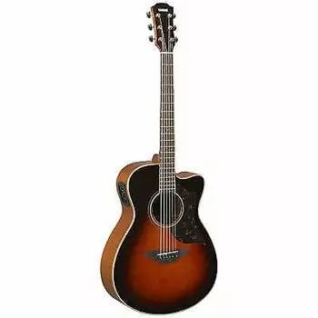 АКУСТИЧЕСКАЯ ЭЛЕКТРИЧЕСКАЯ ГИТАРА YAMAHA SMALL BODY CUTAWAY - КРАСНОЕ ДЕРЕВО - TOBACCO BROWN SUNBURST AC1M TBS