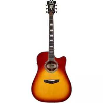 Акустически-электрическая гитара D'Angelico Premier Series Bowery Cutaway Dreadnought Iced Tea Burst