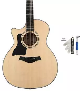 Акустически-электрическая гитара для левшей Taylor 314ce - комплект Natural Sapele с набором для измерения и регулировки рельефа шеи с анкерным стержнем MusicNomad для гитар Taylor Taylor + MusicNomad A302002111010032093=1 MN610=1