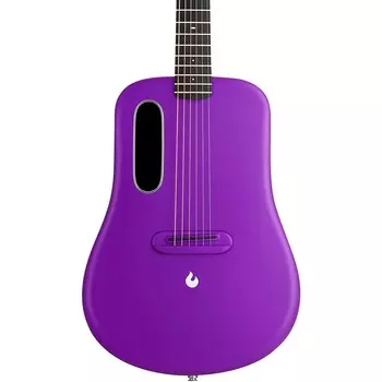 Акустически-электрическая гитара LAVA MUSIC ME 4 Carbon Fiber 36 дюймов с воздушным чехлом фиолетового цвета