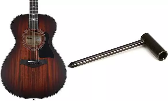 Акустически-электрическая гитара Taylor 322e — комплект Shaded Edgeburst с гаечным ключом для анкерных стержней Taylor — стальная струна A305001011000641107=1 1316-09=1