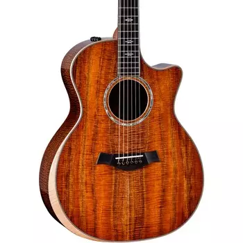 Акустически-электрическая гитара Taylor Custom All-Koa Grand Auditorium, цвет антик-блондинка