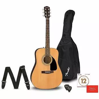 Акустические пакеты Fender FA-115 Dreadnought, натуральный цвет, накладка на гриф из орехового дерева 971210721