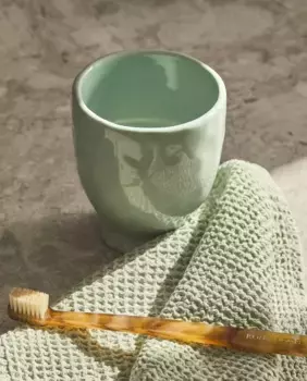 Аквамариновый держатель для зубных щеток Zara Home, зеленый