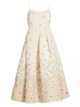 Акварельное платье-миди Audra с цветочным принтом Sachin & Babi