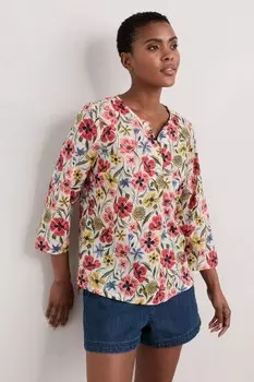 Акварельный набросок топа с рукавом 3/4 Seasalt Cornwall, мультиколор