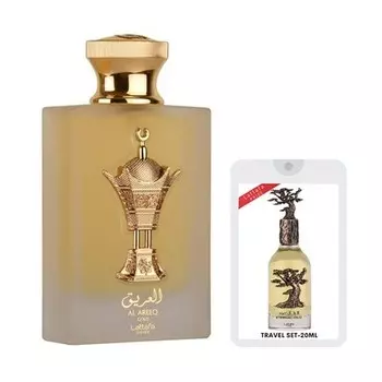 Al Areeq Gold EDP 100 мл с новым дорожным набором Eternal Oud Experience 20 мл унисекс от Lattafa Perfumes