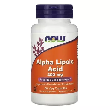 Альфа - Липоевая Кислота NOW Foods, 60 вегетарианских капсул