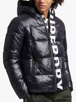 Альпийская куртка с капюшоном Superdry Mountain, черная