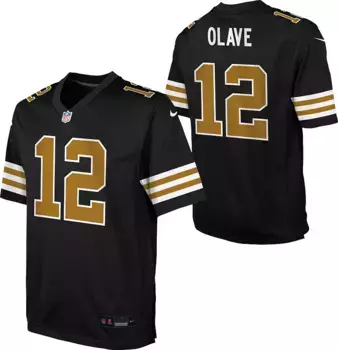 Альтернативная черная игровая майка Nike Youth New Orleans Saints Chris Olave # 12