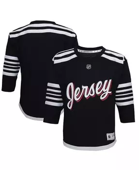 Альтернативная копия Джерси Big Boys Black New Jersey Devils 2021/22 Outerstuff, черный