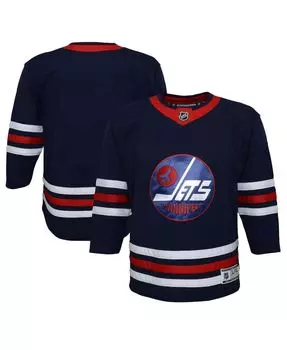 Альтернативная майка Big Boys Navy Winnipeg Jets 2021/22 Outerstuff