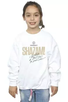Альтернативная толстовка Shazam Fury Of The Gods Super Hero Checklist DC Comics, белый