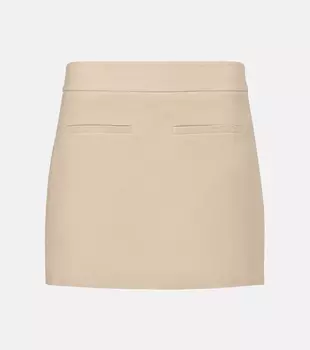 Альвара скирт из смесового льна Veronica Beard, Stone Khaki