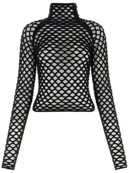 Alaa ажурный топ, черный