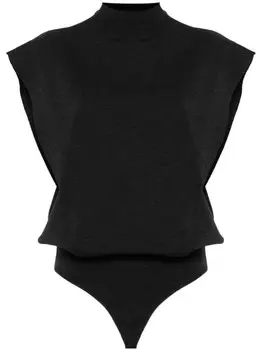 Alaa боди квадратной вязки, серый