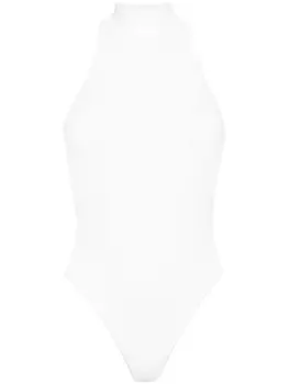 Alaa боди с высоким воротником, белый